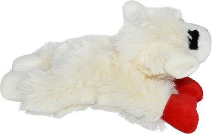 Multipet Lamb Chop Dog Plush Toy - Squeaky Toy for All Dogs - Extra Soft Plush - Stuffed Animal Dog-Toy for Cuddling & Playing - Cute Pet-Toy (6",Cream),(Pack of 2)