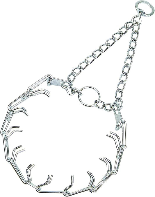 Herm Sprenger Ultra-Plus Prong Dog Training Collar, 2.25 mm x 13" Neck Size, 2.25 mm, Steel Chrome Plated Dog Prong Collar, Pinch Collar for Dogs, Dog Correction Collar