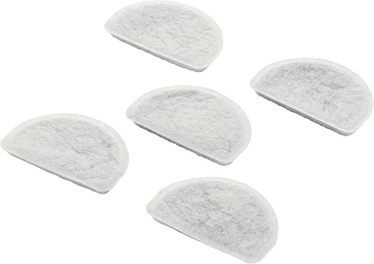 ELECOM Replacement Softening Filters (5-Pack) for Silent Aqua Cordless Automatic Pet Water Fountain, Compatible with PET-WD03WH