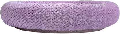 WONDER MIRACLE Fuzzy Deluxe Pet Beds, Super Plush Dog or Cat Beds Ideal for Dog Crates, Machine Wash & Dryer Friendly (24" x 24", Lavender)