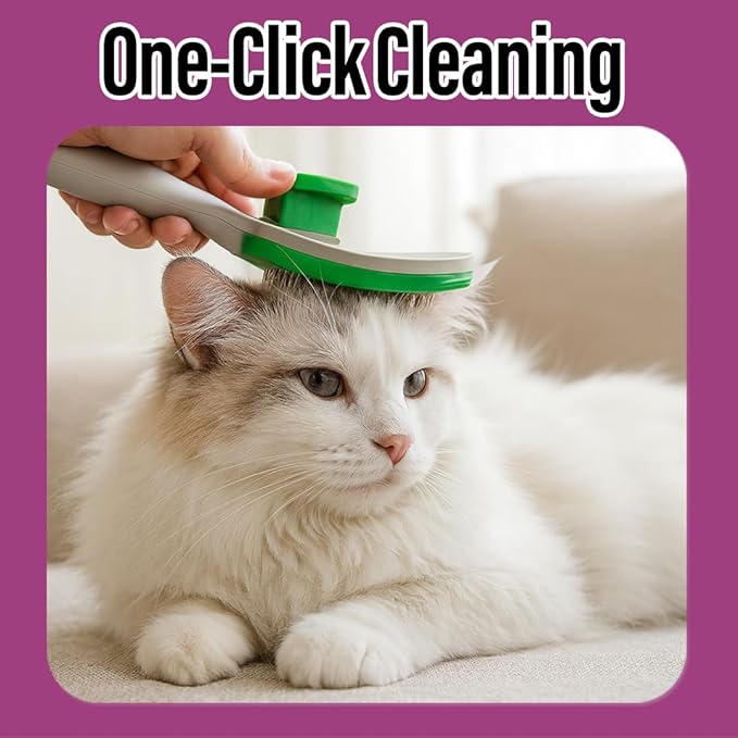 2 Pcs Self Cleaning Deshedding Dog Brush & Bath Brush - Skin Friendly Shedding Grooming Tool For Dogs, Cats And Puppies, Premium Pet Supplies, Green