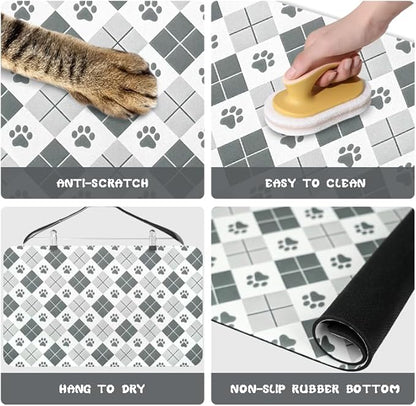 Pet Feeding Mats - Waterproof, Absorbent, 24 x 32 inch for Dogs & Cats
