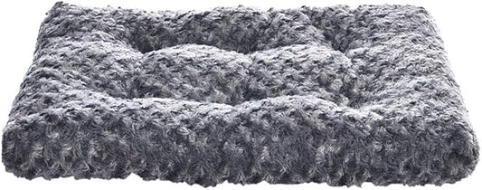 Amazon Basics Washable Cat and Dog Bed and Crate Pad, Indoor, Easy to Clean, 23" x 18" x 2.5", Gray