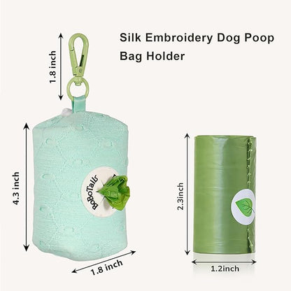Dog Poop Bag Holder with Clip, Stylish Doggy Waste Bag Dispenser for Dog Leash, Durable Portable Poop Bag Carrier No Include Poop Bag Inside