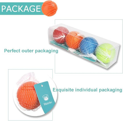 4 Pcs Rubber Balls, 2.75in/7cm in Diameter for Large Dogs Over 60 Lbs - High Bounce, Waterproof, Chew Resistant Toy Balls Belgian Malinois Gifts (7cm)