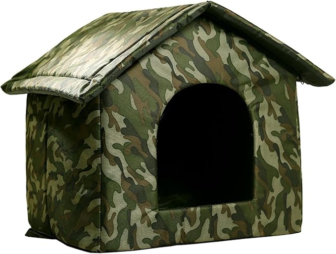 Homeless Pet Tent Puppy Tent House Rainproof Waterproof Cats Sleeping Tent Windproof Stray Cat Dog Winter Bed Folding, Small
