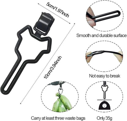 Dog Poop Bag Holder, Waste Bag Holder, Dog Poop Bag Carrier, Hand Free Holder (10 pack, Green)