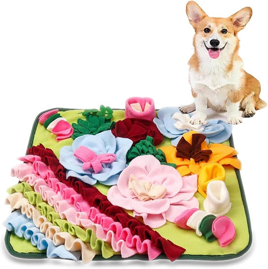 Snuffle Mat Dogs Pet Slow Feeding Mats Puppy Sniffing Pad,Cat Interactive Puzzle Toys for Small,Medium,Large Dogs,Encourages Natural Foraging Skills,Training,Stress Release (Leaf)