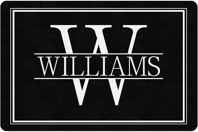 Custom Doormat with Family Name - Personalized Entryway Door Mat Front Door Mat for Outdoor Decor Entrance Mat Housewarming Gift with Anti-Slip Backing