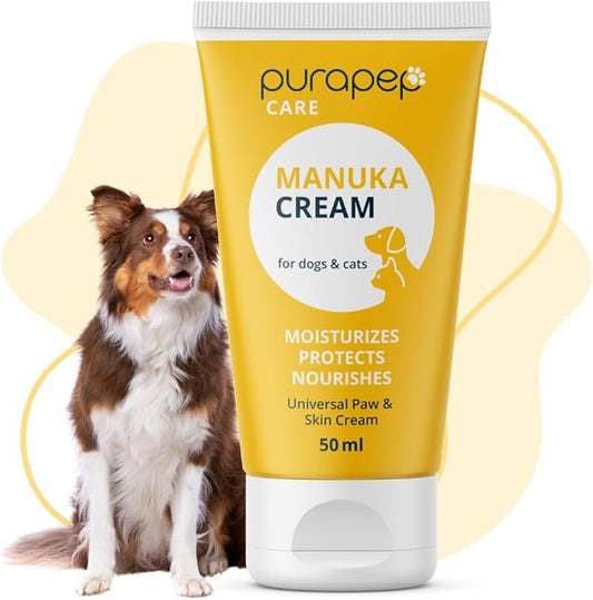 Care Manuka Cream for Dogs & Cats – 25% Manuka Honey – Lick-Safe Paw, Nose & Skin Relief – Soothes, Protects & Restores Naturally – Winter & All Season Pet Care – 1.7 fl oz / 50 ml