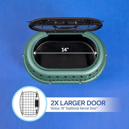 Petmate Top Load Plastic Cat Kennel for Small Dogs, Puppies & Cat Carriers, One-Door, Top Loading, Made in USA, 19" for Pets Up Tp 10 lb, Purple