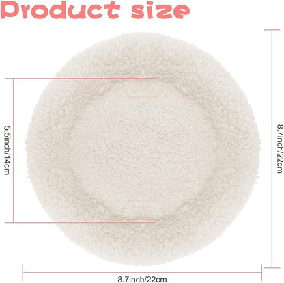 BWOGUE Hamster Bed,Round Velvet Warm Sleep Mat Pad for Hamster/Hedgehog/Squirrel/Mice/Rats and Other Small Animals