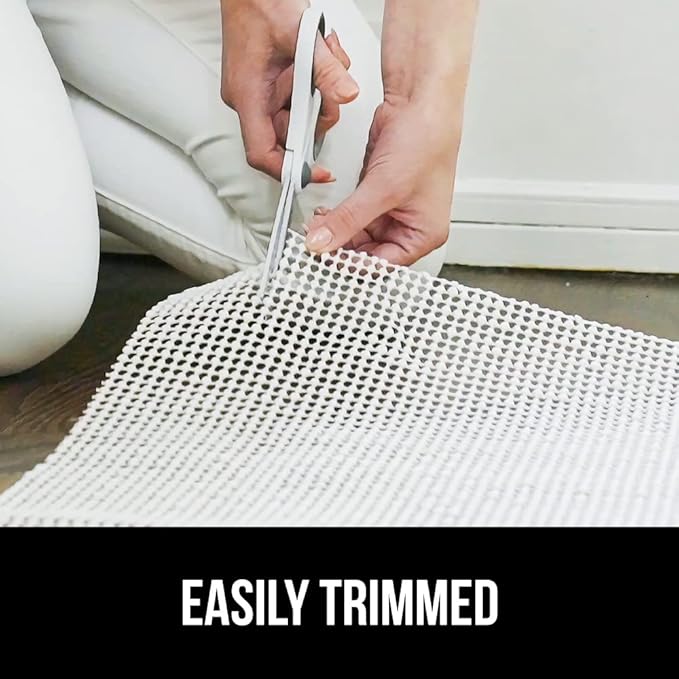 GORILLA GRIP Strong Rug Pad Gripper, 4x6 FT, US Designed, Grips Help Keep Area Rugs Safe and in Place, Slip and Skid Resistant Pads for Hard Floors, Under Carpet Mat Cushion and Hardwood Protection