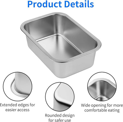 Ohtomber Stainless Steel Dog Bowl - 2.65 Gallons Metal Large Pet Dog Water & Food Bowl, Outdoor Feeder Water Trough Dish Plate for Cat, Big, Extra Large Breed