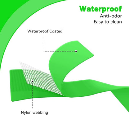 Waterproof Dog Collar, Easy to Clean Rubber Dog Collars with Quick Release Buckle Fits Small Medium or Large Dogs (Green, S (9.5-14.1 inch))