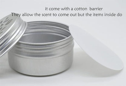 Scent Work Tins 6 Pack, Dog Training Box, Nose Work Containers (10pcs Drip)