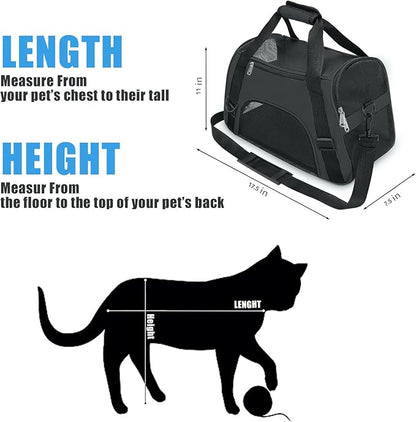 YLONG Cat Carrier Airline Approved Pet Carrier,Soft-Sided Pet Travel Carrier for Cats Dogs Puppy Comfort Portable Foldable Pet Bag,Airline Approved