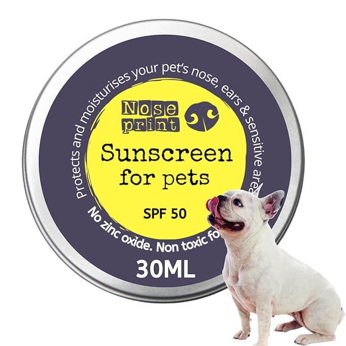 SPF 50 Sun Protection Balm For Pets 30 ML in Tin | Moisturising Sunscreen For Dogs And Cat Non-Toxic Formula Nose and Dog Paw Balm Sunblock Cream | puppy Sun Protection
