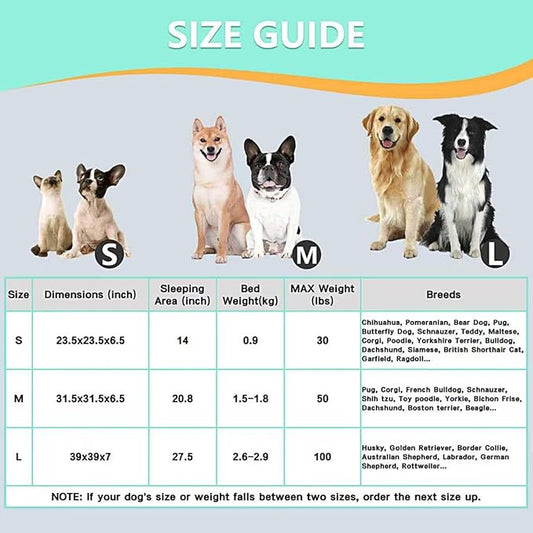 23 Inch Calming Dog Bed for Small Dogs Cats, Kitty Puppy Round Anti-Anxiety Warm Bed, Soft Cozy Anti-Slip Donut Washable Pet Bed, Fits up to 30 lbs Pets