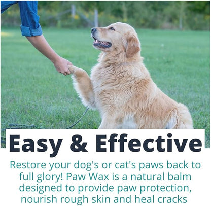 Paw Wax - 2 Oz Tin of Dog Paw Balm for Dry Paws - Paw Soother for Dogs - Paw Pad Moisturizer - Dog Paw Cream - Cat Paw Balm or Snout Soother for Dogs