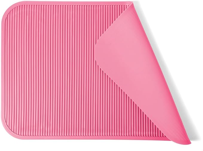 Pet Grooming Table Non-Slip Mat - Padded Mat for at-Home Grooming Dogs and Cats,Bathing Mat for Pets, Diameter：57cm/22.44inch (Pink, 57cm/22.44inch)