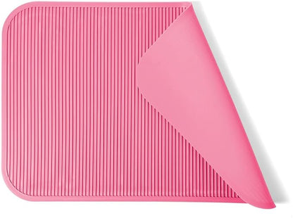 Pet Grooming Table Non-Slip Mat - Padded Mat for at-Home Grooming Dogs and Cats,Bathing Mat for Pets, Diameter：57cm/22.44inch (Pink, 57cm/22.44inch)
