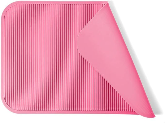 Pet Grooming Table Non-Slip Mat - Padded Mat for at-Home Grooming Dogs and Cats,Bathing Mat for Pets, Diameter：57cm/22.44inch (Pink, 57cm/22.44inch)