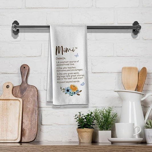 Kitchen Towels for Mimi-Funny Joked Hand Dish Kitchen DéCor, Hilarious Absorbent Tea Towel, for Mimi Nana Grandmother On Mother's Day Birthday,Christmas,Thanksgiving 16" x 24"