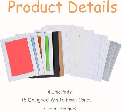 Paw Print Kit - Dog & Cat Paw & Nose Imprint Cards, Clean Touch Ink Pads for Keepsakes