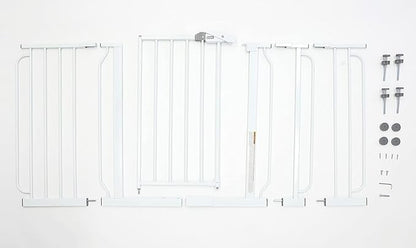 Regalo 56-Inch Extra Wide Baby Gate for Doorways, Hallways & Bottom of Stairs, Pressure Mount for Babies, Toddlers & Pets, Tested & Safe, American Designed, White