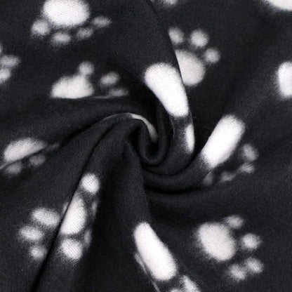 Comsmart Dog Blankets for Small Dogs, 6 Pack Puppy Blanket Cute Paw Print Pet Blanket for Dog, Puppy, Cat, Kitten, 24x28 inches, Black