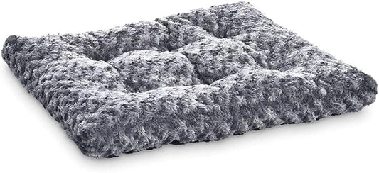 Amazon Basics Washable Cat and Dog Bed, Cozy Crate Pad for Large Dogs, Indoor, 40 x 27 x 3.5 inches, Gray