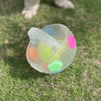 YoFellas Dog Toy Ball with Handle – Durable Squeaky Fetch Ball for Medium & Large Dogs, Floating Interactive Chew Toy for Water Play, Training & Outdoor Games