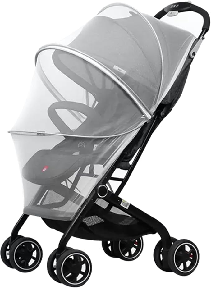 DUOMI Mosquito Net for Stroller,Encrypted Stroller Mosquito Net Full Cover with Double Zipper,Breathable & Foldable Netting for Baby Cover(White)