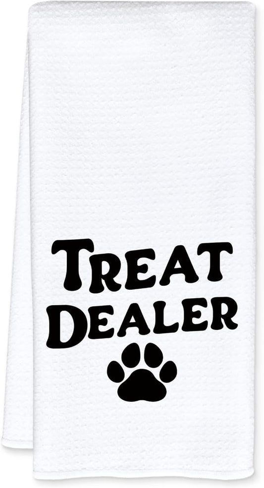 Funny Dog Kitchen Towels, Dog Mom Gifts Dish Tea Towels for Kitchen Decor, Gifts for Dogs Lovers Decorative Hand Towel for Bathroom, 16x24 Inch
