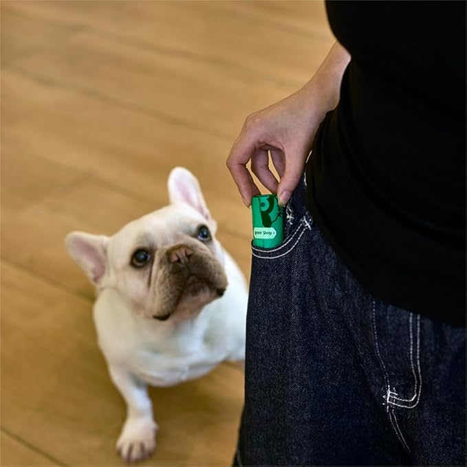 Green Sheep Dog Poop Bags, 65% GRS Certified Recycled PE, Unscented Dog Waste Bags, 270 Count Rolls for Dogs & Cats, Litter Bags for Pet Waste Disposal