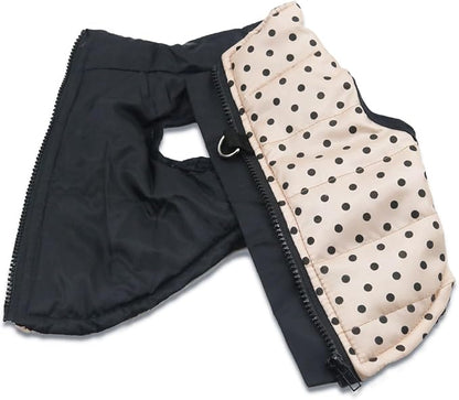 Winter Dog Coats Warm Small Dogs Jacket Pet Dog Jackets Puppy Cold Weather Coat Pet Clothes for Small Dogs, Polka Dots