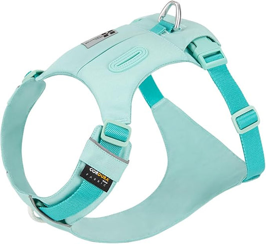 Lightweight Dog Harness, Large to Very Large Breeds, Adjustable Fit.Pet Harness with Pocket, Dog Training Harness for Outdoor Walking Running, Hiking (Aqua Green, M)