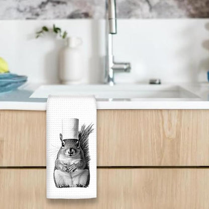 Squirrel Bathroom Hand Towels, Squirrel Decor for Bathrooms, Funny Bathroom Squirrels Hand Towels, Squirrel Gifts, FunnySquirrel Themed HandTowels for SquirrelLovers Bathrooms, 16x24In
