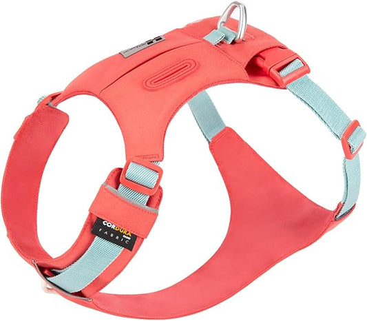 Lightweight Dog Harness, Large to Very Large Breeds, Adjustable Fit.Pet Harness with Pocket, Dog Training Harness for Outdoor Walking Running, Hiking (Watermelon Red, S)