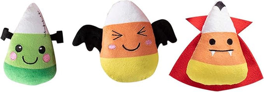 Fringe Studio, Candy Corns, Small Plush Dog Toy 3PCS Set, PetShop Collection (289403)