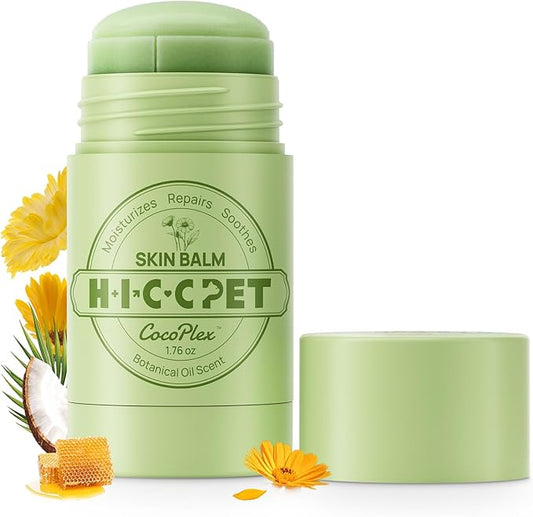 HICC PET Skin Balm for Dogs & Cats, All-Natural Dog Hot Spot Treatment, Itchy Skin Moisturizer for Dry, Flaky, Irritated Skin, Lick-Safe Dog Balm for Skin, Paws, Nose (1.76 oz)