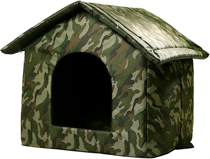 Homeless Pet Tent Puppy Tent House Rainproof Waterproof Cats Sleeping Tent Windproof Stray Cat Dog Winter Bed Folding, Small