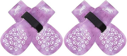 EXPAWLORER Anti Slip Dog Socks to Prevent Licking Paws, Dog Shoes for Hot Pavement, Dog Booties for Small Medium Large Senior Dogs, Traction Control Boots & Paw Protectors for Hardwood Floors
