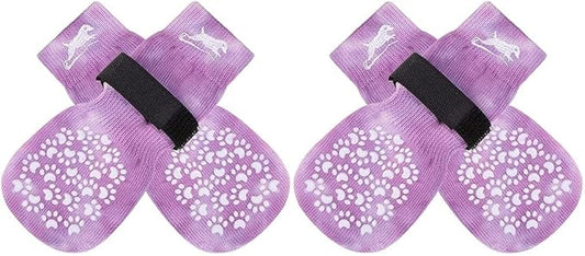 EXPAWLORER Anti Slip Dog Socks to Prevent Licking Paws, Dog Shoes for Hot Pavement, Dog Booties for Small Medium Large Senior Dogs, Traction Control Boots & Paw Protectors for Hardwood Floors