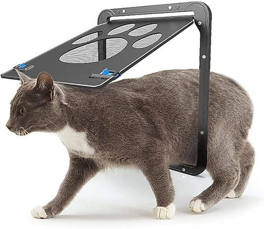 LESTP Pet Door - Automatic Lock Dog & Cat Screen Protector for Sliding Doors (Large)