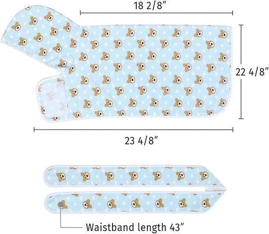 HDE Dog Bathrobe Super Absorbent Quick Drying Puppy Towel Wrap Coat Adjustable After Bath Robes with Hood for Dog Sizes S-XXL Teddy Bears S