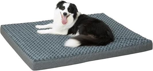 KHONSU PET Dog Bed Mat Plush 3.5in Orthopedic Pad for Large Dogs up to 90 lbs Waterproof Removable Cover Machine Washable for Extra Large Dogs
