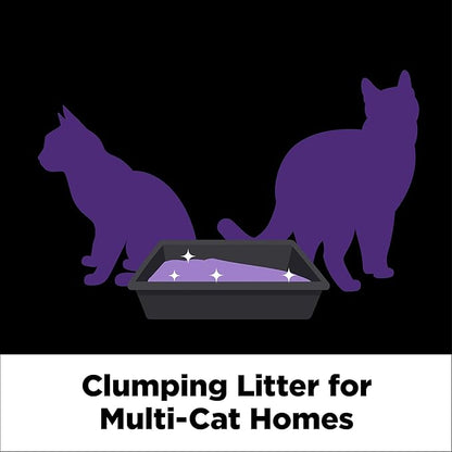 ARM & Hammer Clump & Seal Slide Platinum Multi-Cat Clumping Cat Litter, Easy Clean Technology with No Scrubbing, 14-Day Odor Control, 27.5 lbs