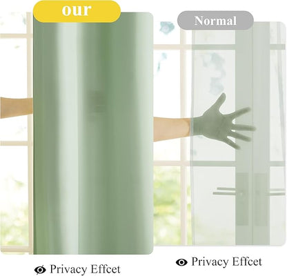 NICETOWN Non-See-Through Privacy Green Sheer Curtains 96 inches Long 2 Panels for Girls Room, 52" Wide Grommet Window Drapes for Nursery- Home Decoration Light Filtering Elegant Window Treatment